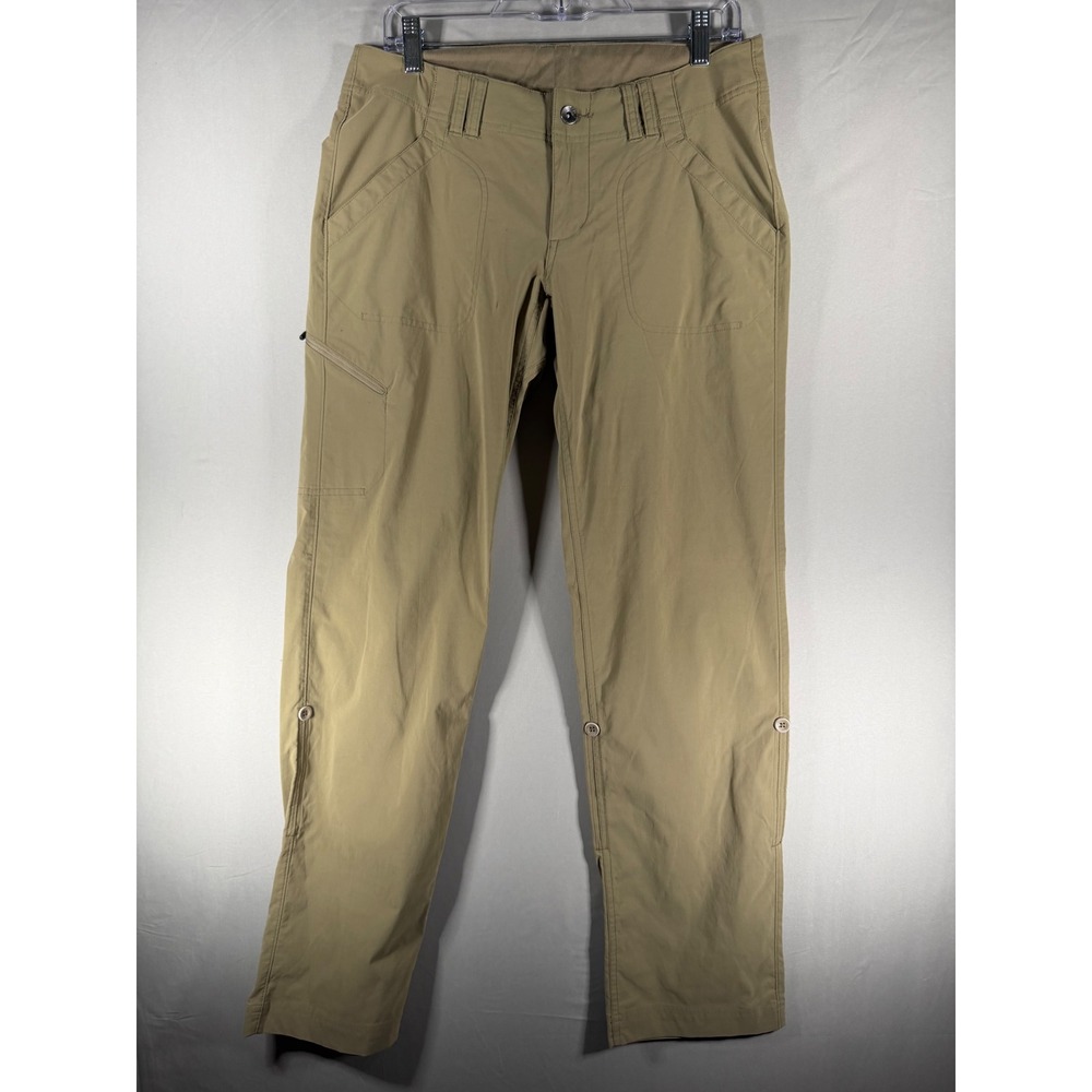 Marmot Womens Tan Roll Up Hiking Pants Size 8 Stretch Nylon Outdoor Trousers